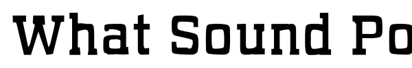 What Sound Pounds? font preview